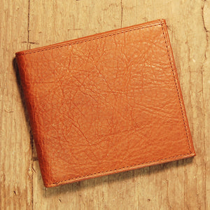 Dark's Leather Hipster Wallet in Bison Whiskey, Front