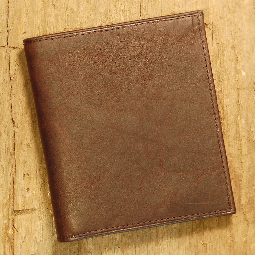 Dark's Leather Compact Wallet in Bison Espresso, Interior