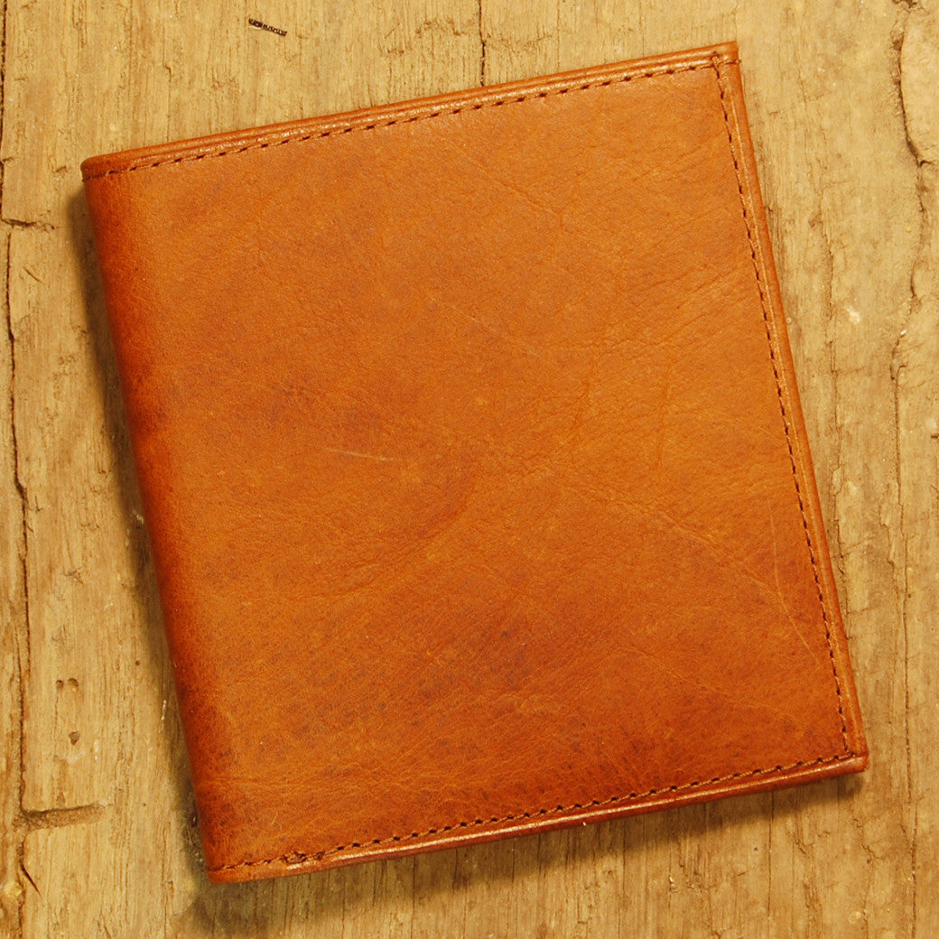 Dark's Leather Compact Wallet in Bison Whiskey, Front