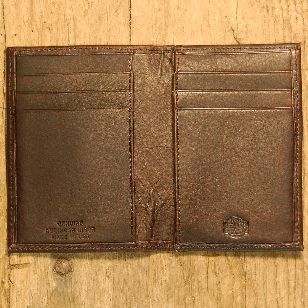 Dark's Leather Executive Card Case in Bison Espresso, Interior