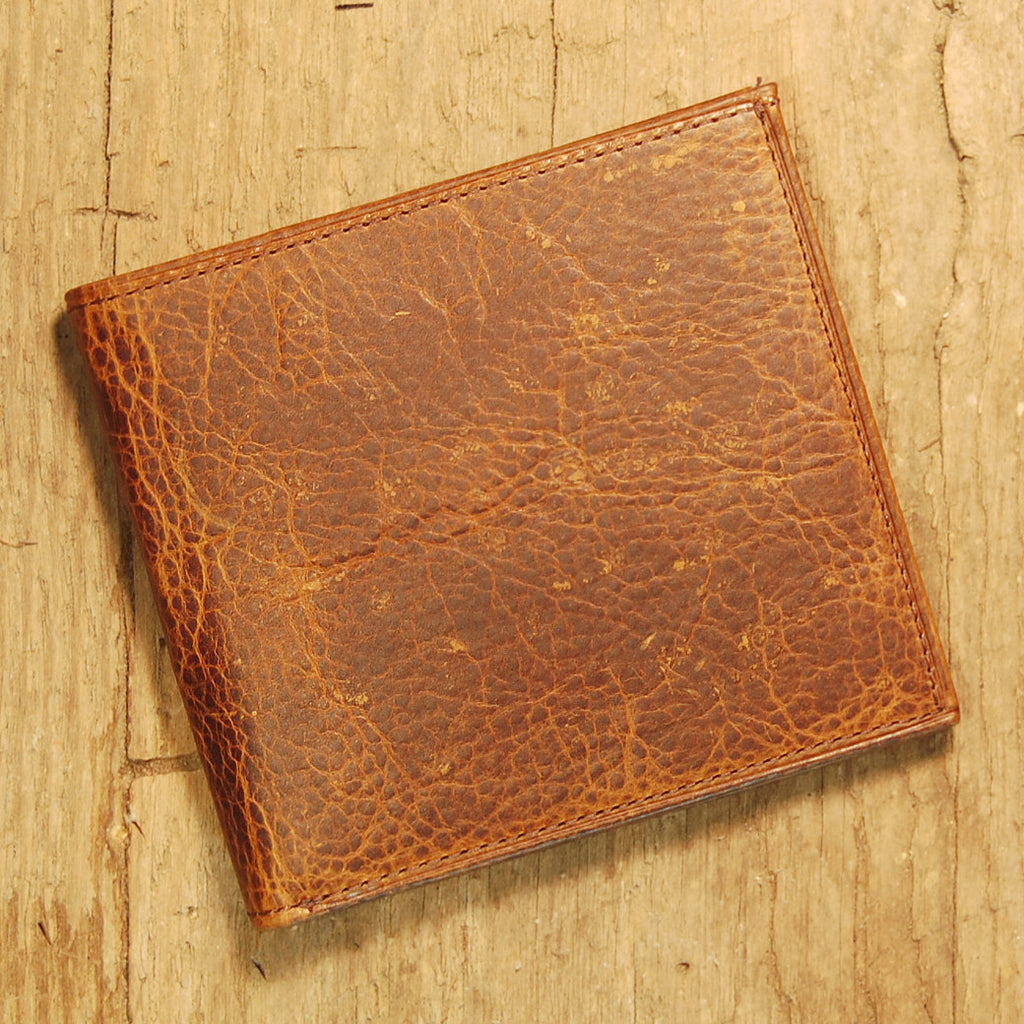Dark's Leather Hipster Wallet in Bison Tobacco, Front