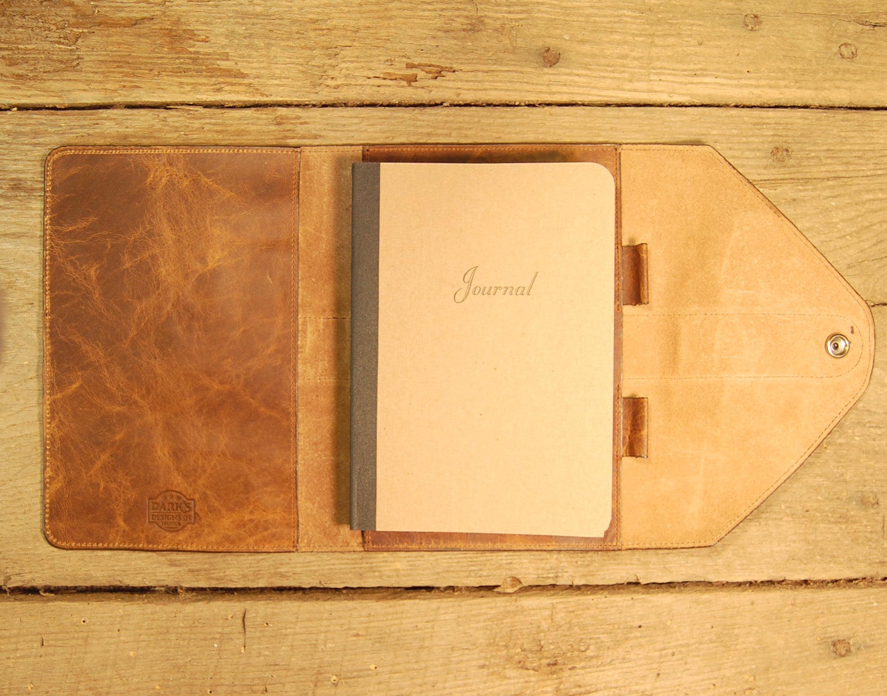 Dark's Leather Journal in Tobacco Bison, Interior