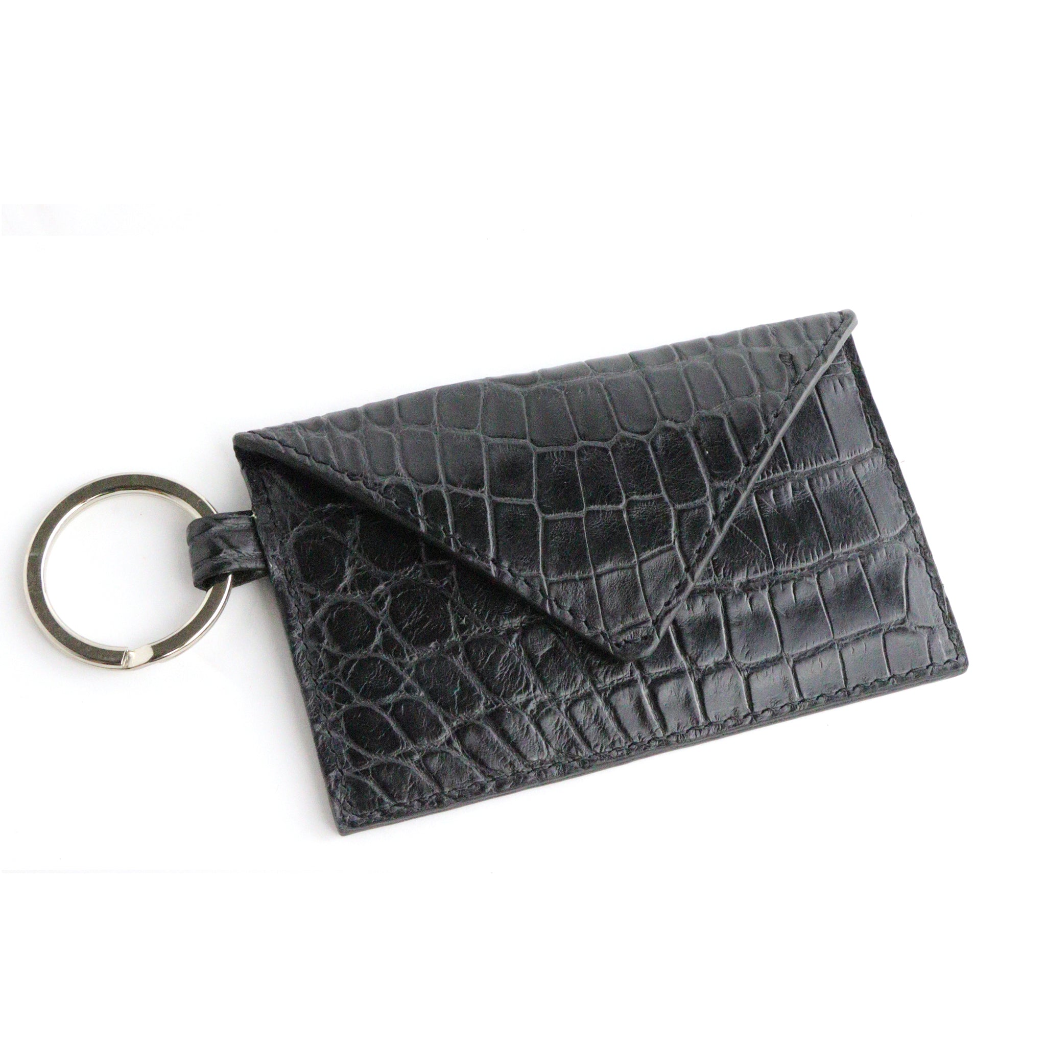 Alligator Black Key Card Envelope Wallet