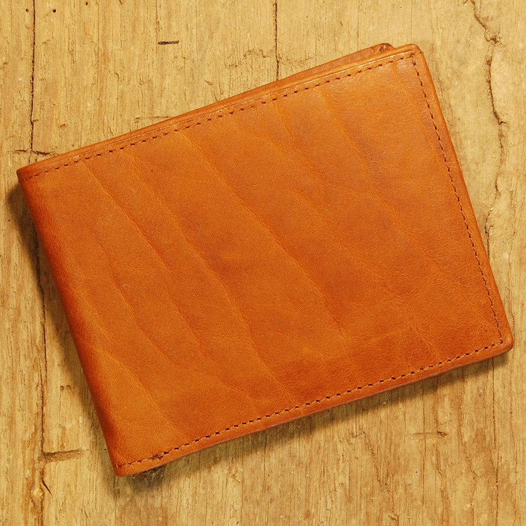 Dark's Leather Slim Wallet in Bison Whiskey, Front