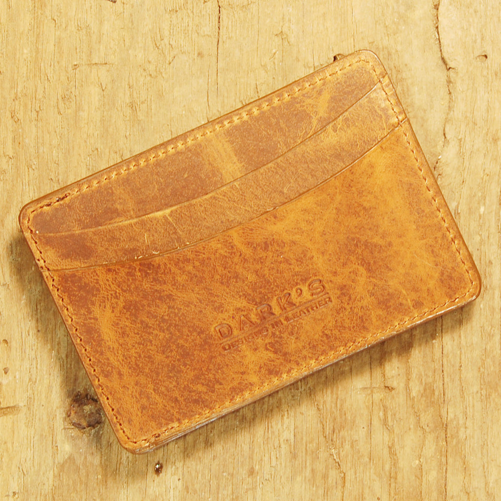 Dark's Leather Sport Wallet in Whiskey Bison, Front